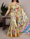 YNF7057 Tussar Silk With Viscose Border With Floral Print Sarees Wholesale Market In Surat